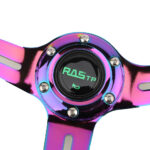 Neo Chrome Transparent Colorless Acrylic 350mm/14” Racing Sports Steering Wheel - Image 5