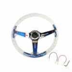 Aluminum 14" 350mm Racing Acrylic Steering Wheel with Quick Release Blue US - Image 2
